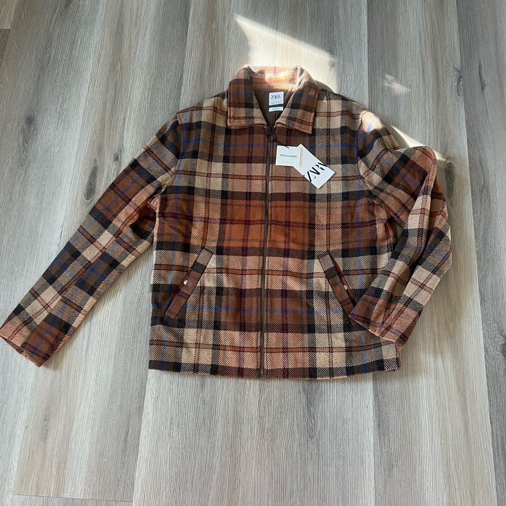 Zara Multicolor Plaid Jacket